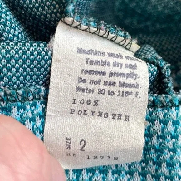 Vintage 70s kids green houndstooth overalls - Picture 4 of 7